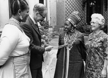Nobantu Adina Ndamse,Bill Page,Person Unknown,Eileen Page Group Photo