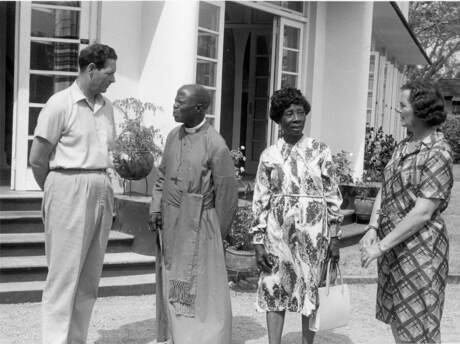Michael of Romania, Bishop Kale, Mrs Kale, Queen Anne of Romania 