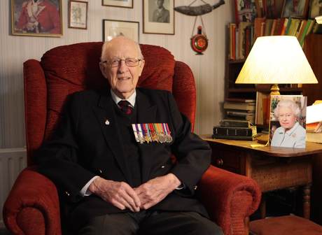 Dick Channer Colour Portrait Photo with medals