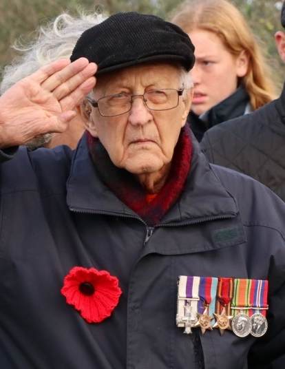 Dick Channer Colour Portrait Photo with medals