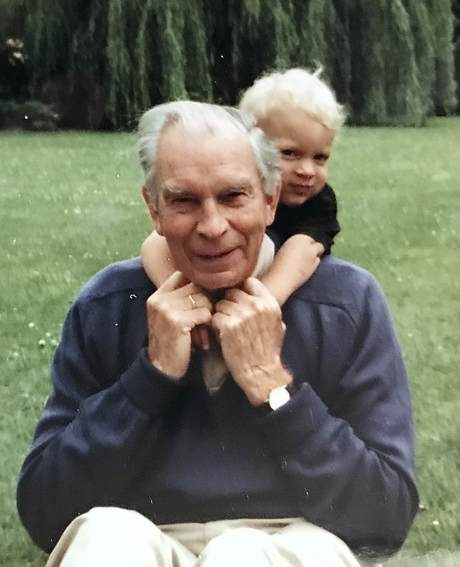 Paul Campbell with grandchild