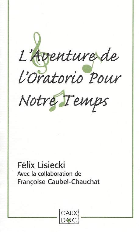 Oratorio pour notre temps, couverture de livre