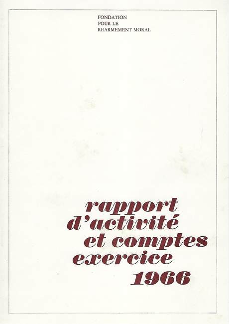 Caux foundation annual report, 1966, cover