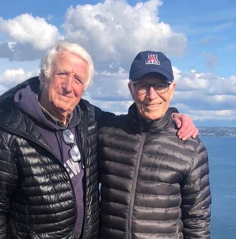Paul and Steve on hill above Seattle