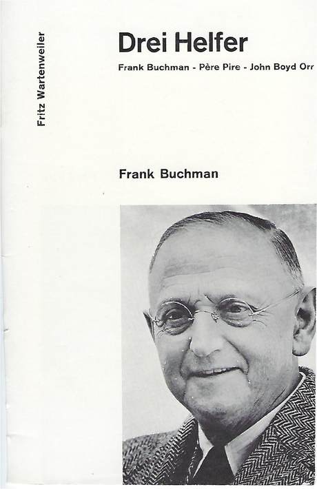 "Drei Helfer: Frank Buchman - Père Pire - John Boyd Orr" booklet cover