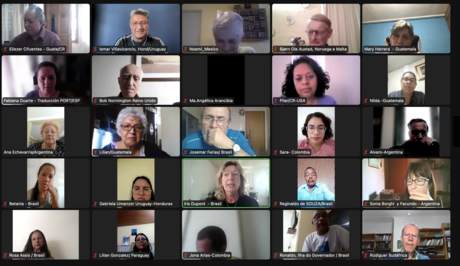 Screenshot of one of the LatAm IofC Ilisten session in Spanish and Portuguese