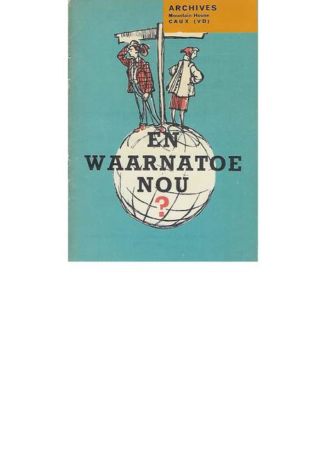 'En Waarnatoe Nou?' booklet cover