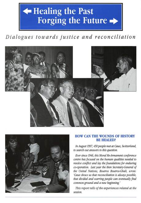 Report cover, 'Healing the Past, Forging the Future', Caux 1997