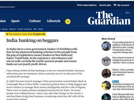 Screenshot from the Guardian of part of article
