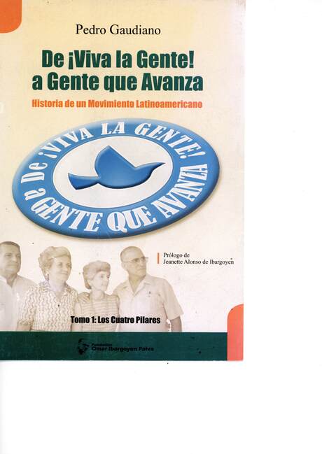 Cover of book. Four people looking right