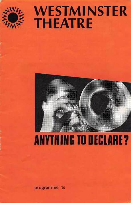 Programme cover, "Anything to Declare?, Westminster Theatre