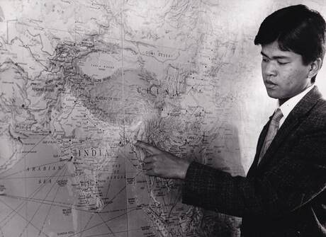 Joseph Zokunga, showing his part of the world