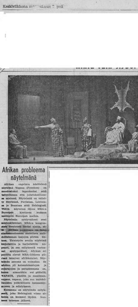Cover of Afrikan Probleema Näytelmänä