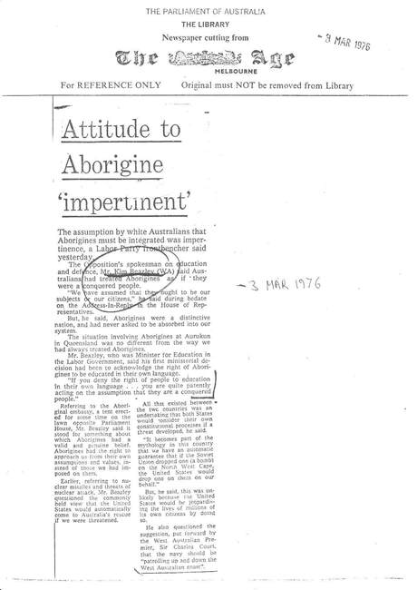 Cover of Some press cuttings about Kim Beazley
