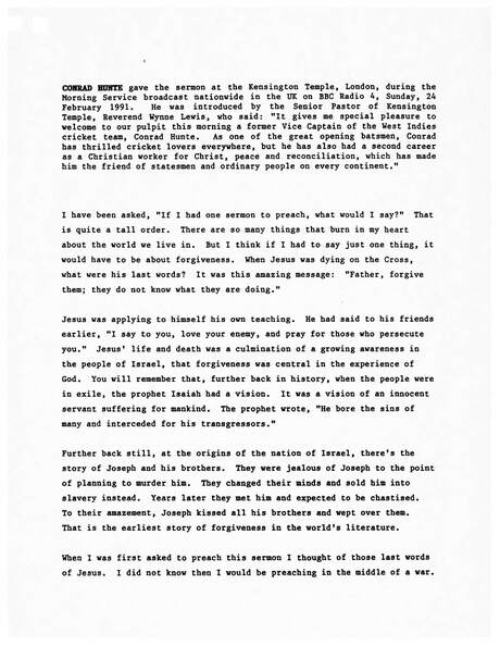 Cover of Conrad Hunte speaks at Kensington Temple, London