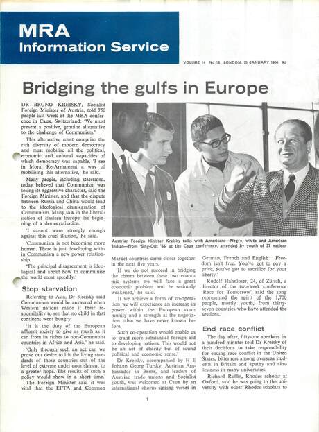 Cover of MRA Information Service - Vol. 14 No. 18, 1966-01-15