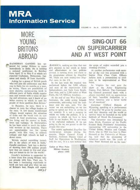 Cover of MRA Information Service - Vol. 14 No. 31, 1966-04-16