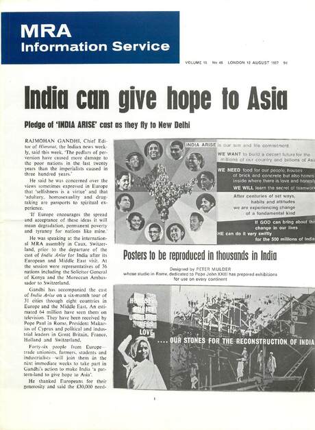 Cover of MRA Information Service - Vol. 15 No. 48, 1967-08-12