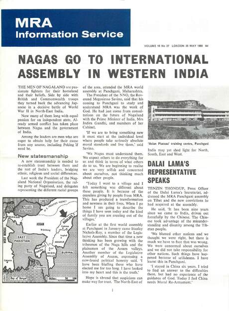 Cover of MRA Information Service - Vol. 16 No. 37, 1968-05-25