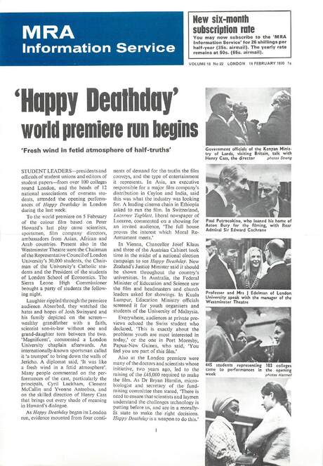 Cover of MRA Information Service - Vol. 18 No. 22, 1970-02-14