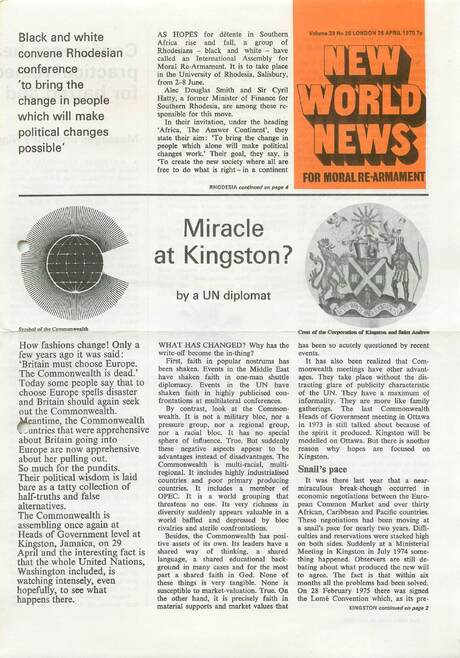 Cover of New World News - Vol. 23 No. 26, 1975-04-26