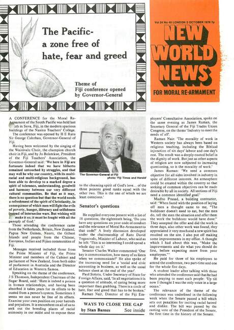 Cover of New World News - Vol. 24 No. 48, 1976-10-02