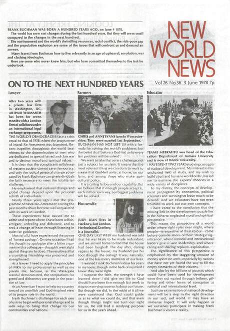 Cover of New World News - Vol. 26 No. 29, 1978-06-03