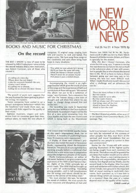 Cover of New World News - Vol. 26 No. 51, 1978-11-04