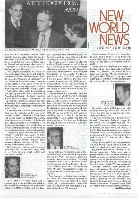 Cover of New World News - Vol. 27 No. 04, 1978-12-09