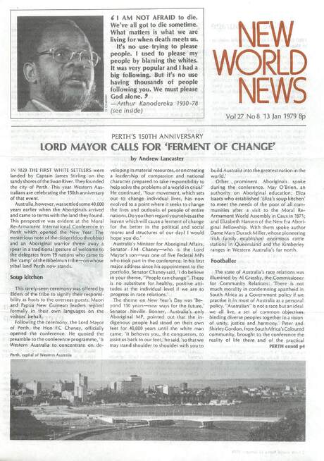 Cover of New World News - Vol. 27 No. 08, 1979-01-13