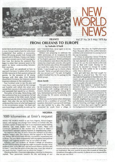 Cover of New World News - Vol. 27 No. 24, 1979-05-05