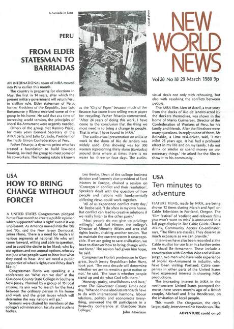 Cover of New World News - Vol. 28 No. 18, 1980-03-29