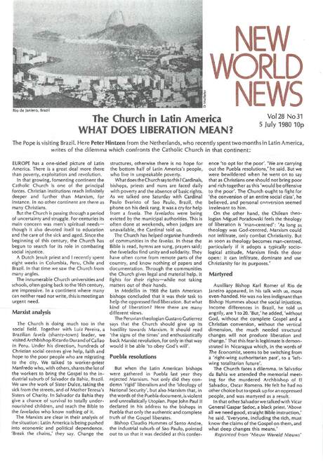 Cover of New World News - Vol. 28 No. 31, 1980-07-05