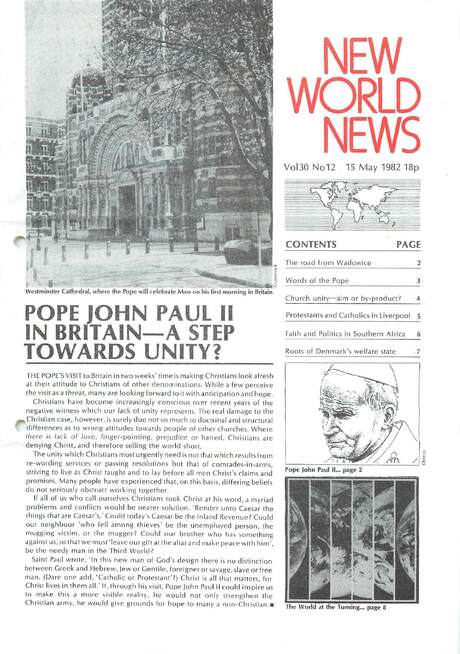 Cover of New World News - Vol. 30 No. 12, 1982-05-15