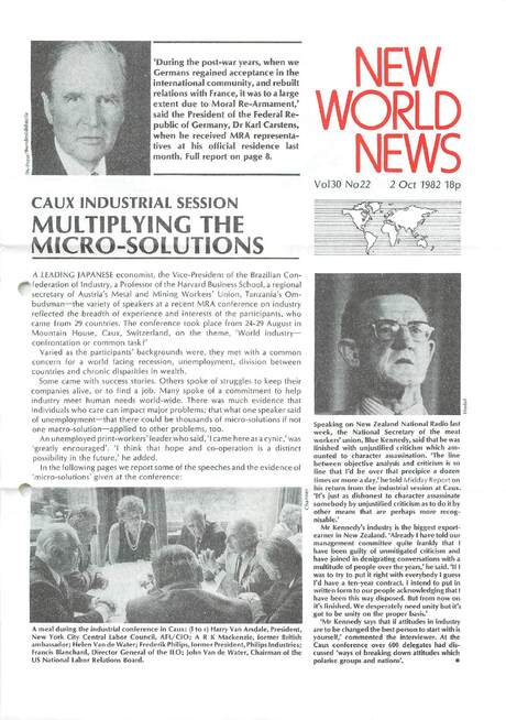 Cover of New World News - Vol. 30 No. 22, 1982-10-02