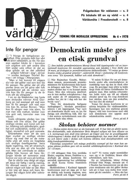 Cover of Ny värld i bild 1978 - 04