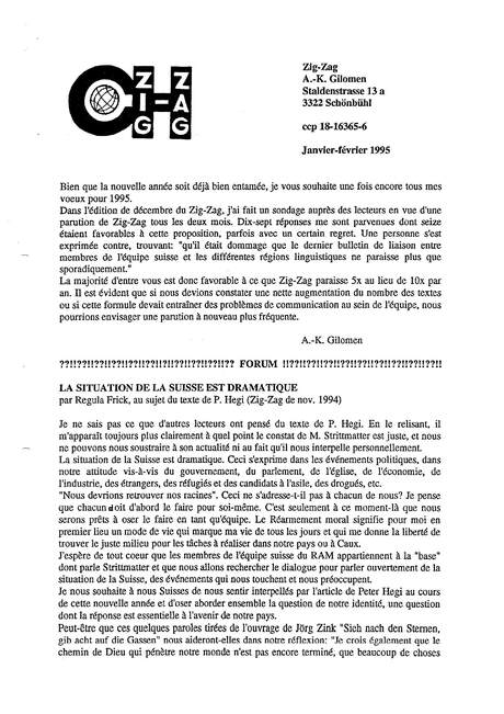 Cover of Zig-Zag - 1995-01 - Français
