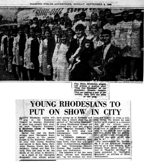 Cover of Young Rhodesians to put on show in city