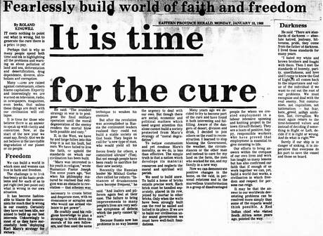 Cover of It is time for the cure