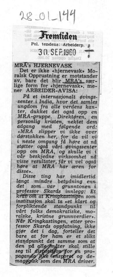 Cover of MRAs hjernevask