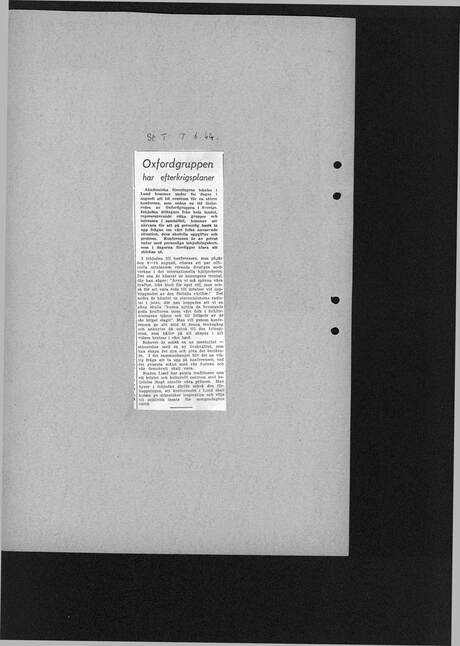 Cover of Oxfordgruppen har efterkrigsplaner