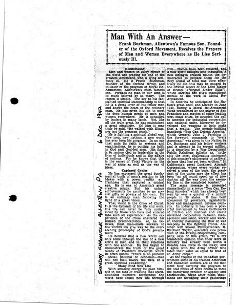 Cover of Man With An Answer