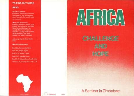 Cover of Africa - Challenge and Hope