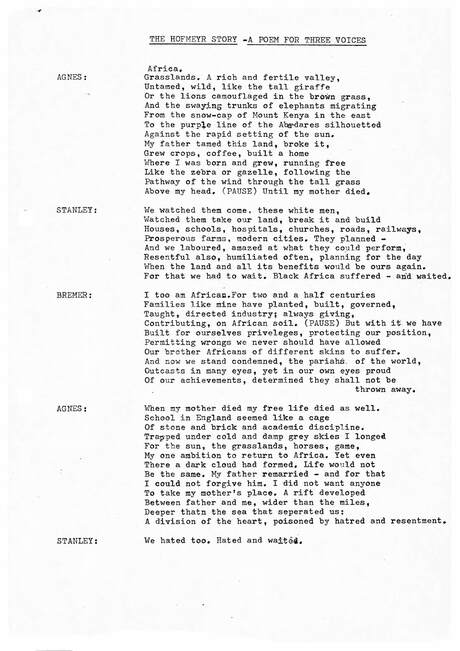 Cover of The Hofmeyr Story - A Poem For Three Voices