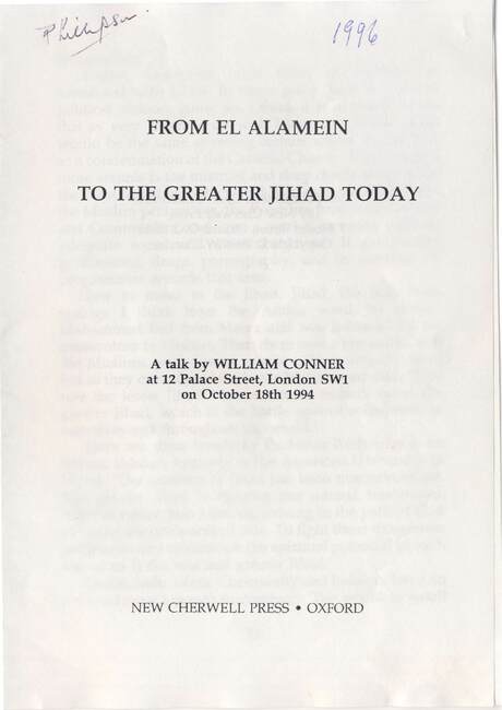 Cover of From El Alamein to the Greater Jihad today